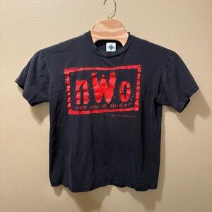 Men’s Large Vintage The Champ NWO New World Order Black Red Logo Wrestling Shirt